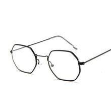 Load image into Gallery viewer, loomrack Small Vintage Metal Hexagon Frame Sunglasses Sunglasses Black