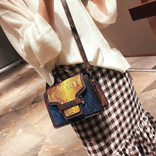 Load image into Gallery viewer, loomrack Snakeskin Cross Body Messenger Flap Bag Cross Body Bags