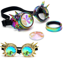 Load image into Gallery viewer, loomrack Spiked Kaleidoscope Sunglasses Sunglasses Multicolor