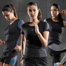 Load image into Gallery viewer, loomrack Spiral Reflective Short Sleeve Compression Top T-Shirts