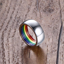 Load image into Gallery viewer, loomrack Stainless Steel Rainbow Pride Ring Rings