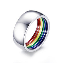 Load image into Gallery viewer, loomrack Stainless Steel Rainbow Pride Ring Rings 7