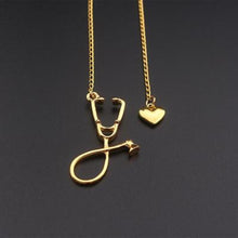 Load image into Gallery viewer, loomrack Stethoscope Heart Pendant Necklace Pendant Necklaces