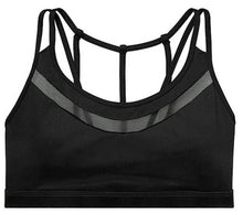 Load image into Gallery viewer, loomrack Strappy Mesh Push-up Workout Bralette Sports Bras Black / L