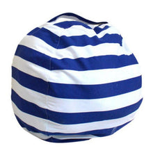 Load image into Gallery viewer, loomrack Stuffed Animal Toy Storage Bean Bag Baby Accessories Diameter 140CM / Blue Stripes / United States