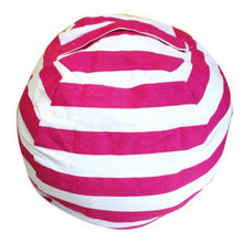 Load image into Gallery viewer, loomrack Stuffed Animal Toy Storage Bean Bag Baby Accessories Diameter 140CM / Pink Stripes / United States