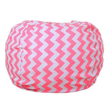 Load image into Gallery viewer, loomrack Stuffed Animal Toy Storage Bean Bag Baby Accessories Diameter 140CM / Pink ZigZag / United States