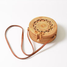 Load image into Gallery viewer, loomrack Sun Pattern Handmade Rattan Bag Shoulder Bags
