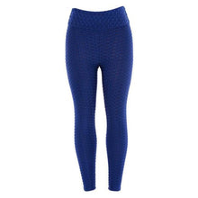 Load image into Gallery viewer, loomrack Super High Waist Textured Leggings Leggings Blue / S