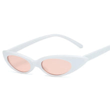 Load image into Gallery viewer, loomrack Swim Shady Small Frame Sunglasses Sunglasses White-Pink
