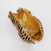 Load image into Gallery viewer, loomrack Tiger Crystal Evening Clutch Evening Bags