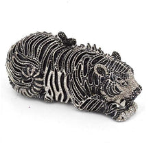 Load image into Gallery viewer, loomrack Tiger Crystal Evening Clutch Evening Bags Black