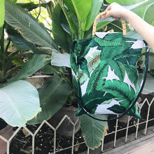 Load image into Gallery viewer, loomrack Tropical Boho Bamboo Handle Bag Top-Handle Bags
