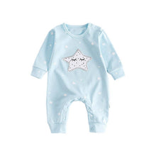 Load image into Gallery viewer, loomrack Twinkle Twinkle Little Star Moon Romper Rompers Bule / 3M