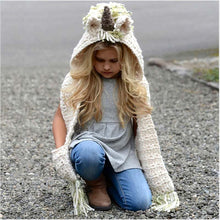 Load image into Gallery viewer, loomrack Unicorn Winter Hat Scarf Wrap With Hand Pockets Baby Accessories