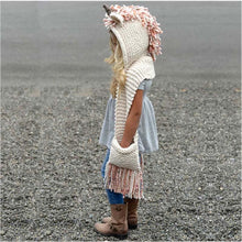 Load image into Gallery viewer, loomrack Unicorn Winter Hat Scarf Wrap With Hand Pockets Baby Accessories