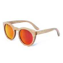 Load image into Gallery viewer, loomrack Unisex Multi-Color Lens Bamboo Shades Sunglasses red lens