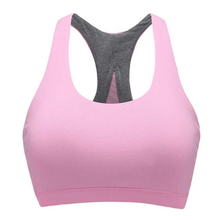 Load image into Gallery viewer, loomrack V-shape Mesh Crop Workout Top Sports Bras Pink / L