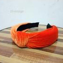 Load image into Gallery viewer, loomrack Velvet Knotted Twist Headband Hair Accessories Orange