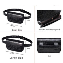 Load image into Gallery viewer, loomrack Vintage Alligator PU Leather Belt Fanny Pack Novelty Bags