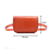 Load image into Gallery viewer, loomrack Vintage Alligator PU Leather Belt Fanny Pack Novelty Bags Orange