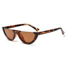 Load image into Gallery viewer, loomrack Vintage Half Frame Small Sunglasses Sunglasses leopard
