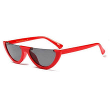 Load image into Gallery viewer, loomrack Vintage Half Frame Small Sunglasses Sunglasses red