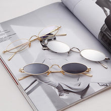 Load image into Gallery viewer, loomrack Vintage Micro Metal Oval Frame Sunglasses Sunglasses