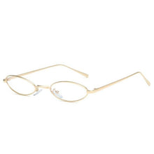Load image into Gallery viewer, loomrack Vintage Micro Metal Oval Frame Sunglasses Sunglasses Gold Frame Clear