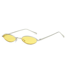 Load image into Gallery viewer, loomrack Vintage Micro Metal Oval Frame Sunglasses Sunglasses Yellow