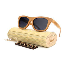 Load image into Gallery viewer, loomrack Vintage Style Bamboo Sunglasses Sunglasses Gray