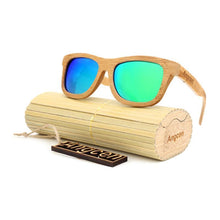 Load image into Gallery viewer, loomrack Vintage Style Bamboo Sunglasses Sunglasses Green