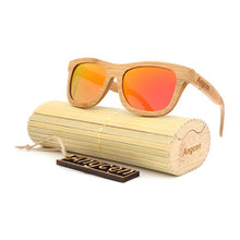 Load image into Gallery viewer, loomrack Vintage Style Bamboo Sunglasses Sunglasses Red