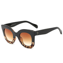 Load image into Gallery viewer, loomrack Vintage Thick Cat Eye Glasses Sunglasses Black Leopard