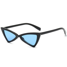 Load image into Gallery viewer, loomrack Vintage Triangle Retro Sunglasses Sunglasses Black Frame Blue