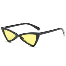 Load image into Gallery viewer, loomrack Vintage Triangle Retro Sunglasses Sunglasses Black Frame Yellow