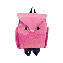 Load image into Gallery viewer, loomrack Whimsy Owl Embossed School Bag Backpacks Hot Pink