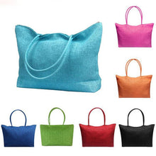 Load image into Gallery viewer, loomrack Women's Woven Straw Tote Bag - Perfect for the Beach! Shoulder Bags