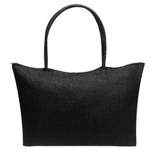 Load image into Gallery viewer, loomrack Women's Woven Straw Tote Bag - Perfect for the Beach! Shoulder Bags Black