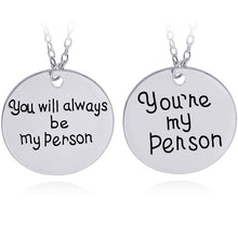 Load image into Gallery viewer, loomrack You're my Person Necklace Set of 2 Pendant Necklaces