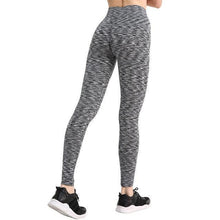 Load image into Gallery viewer, No Pain, No Gain Push Up Breathable Leggings Leggings Stripe-Black / S