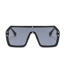 Load image into Gallery viewer, Oversized Retro Square Frame Transparent Sunglasses Sunglasses black without F