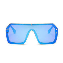 Load image into Gallery viewer, Oversized Retro Square Frame Transparent Sunglasses Sunglasses blue without F