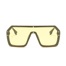 Load image into Gallery viewer, Oversized Retro Square Frame Transparent Sunglasses Sunglasses yellow without F