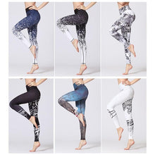 Load image into Gallery viewer, Premium Abstract Print High Waist Leggings Leggings Black White / S