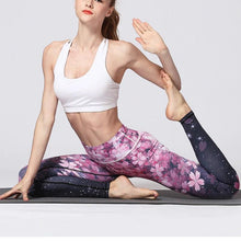 Load image into Gallery viewer, Premium Flower Print High Waist Leggings Leggings Sakura Short / S