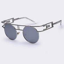 Load image into Gallery viewer, Rectangular Geometric Metal Frame Round Sunglasses Sunglasses NO3