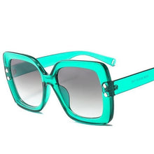 Load image into Gallery viewer, Retro Bold Frame Sunglasses Sunglasses Green / as picture