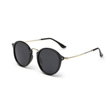Load image into Gallery viewer, Retro Round Metal Frame Sunglasses Sunglasses C01BrightBlack Grey