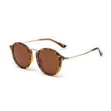 Load image into Gallery viewer, Retro Round Metal Frame Sunglasses Sunglasses C07PLeopard Brown